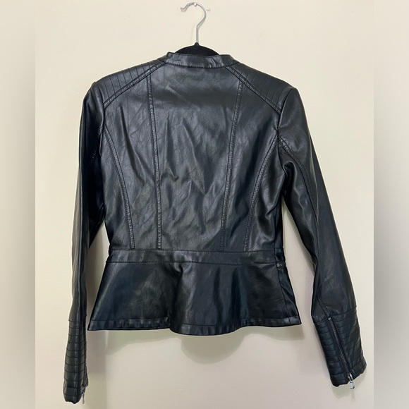 Faux Leather Jacket Women’s XS Black NWOT Ricki’s Casual Autumn - Picture 3 of 5